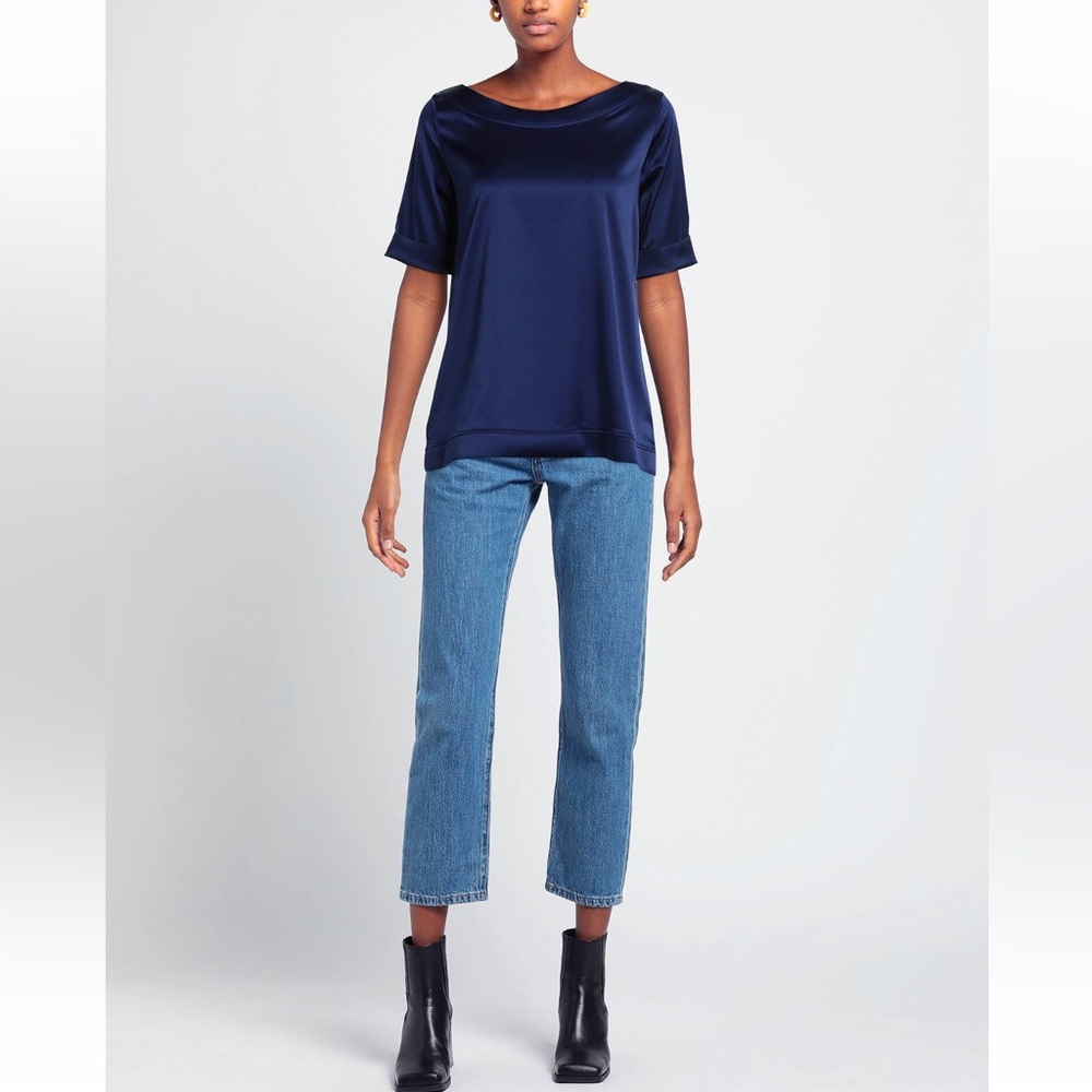 Chiara Boni Dark Blue Blouse NWT